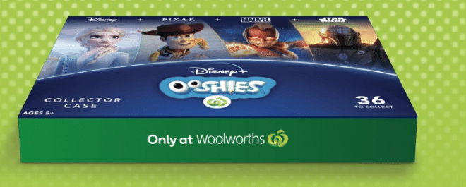 empty Disney plus ooshies ooshie woolworths woolies collector's album case box 