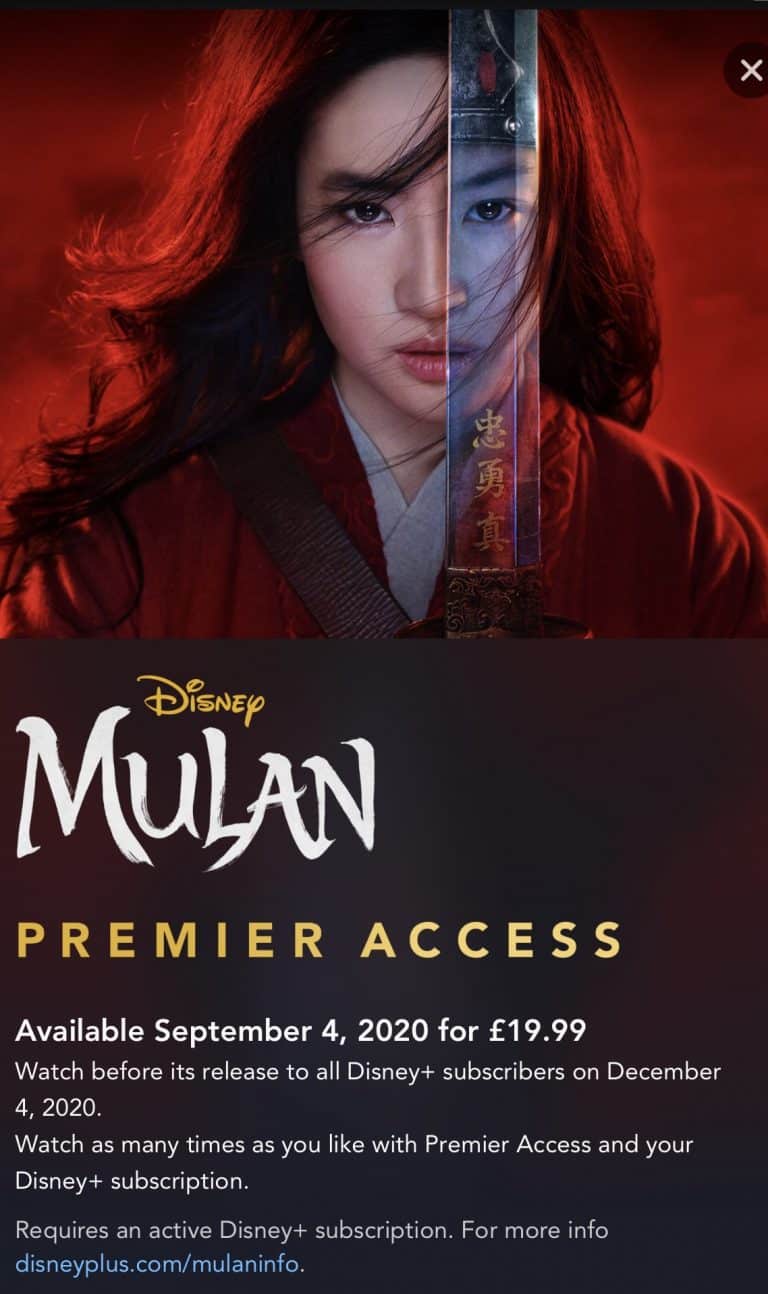 “Mulan” Disney+ Subscriber Release Date Discovered – What's On Disney Plus